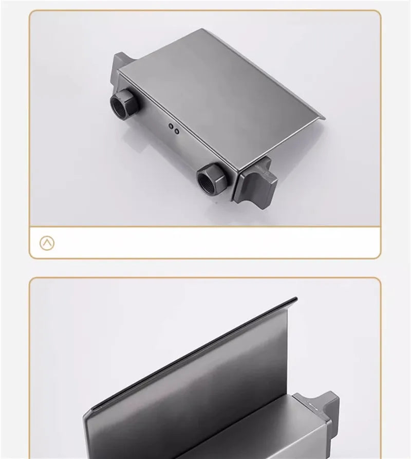 Goldenes Badezimmer-Set – Messing Wasserfall Wandmontage