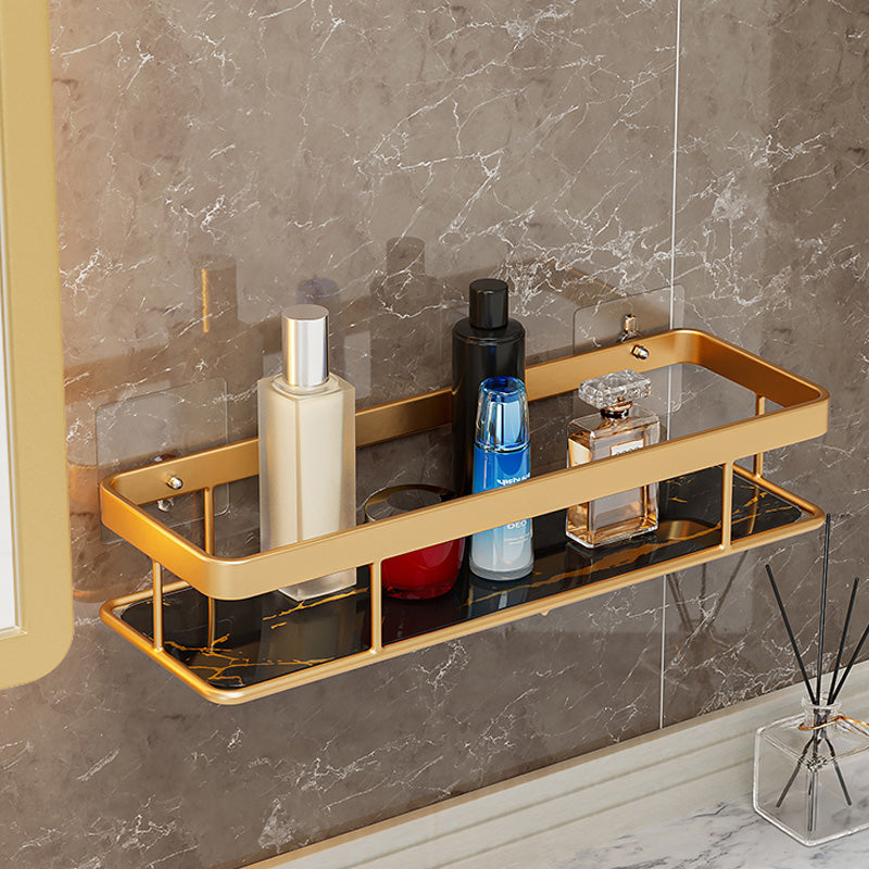 Goldenes Badezimmerregal – Eisen Wandmontage – 42cm