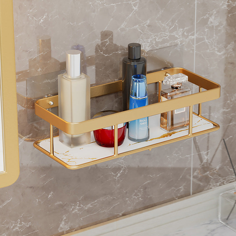 Goldenes Badezimmerregal – Eisen Wandmontage – 42cm