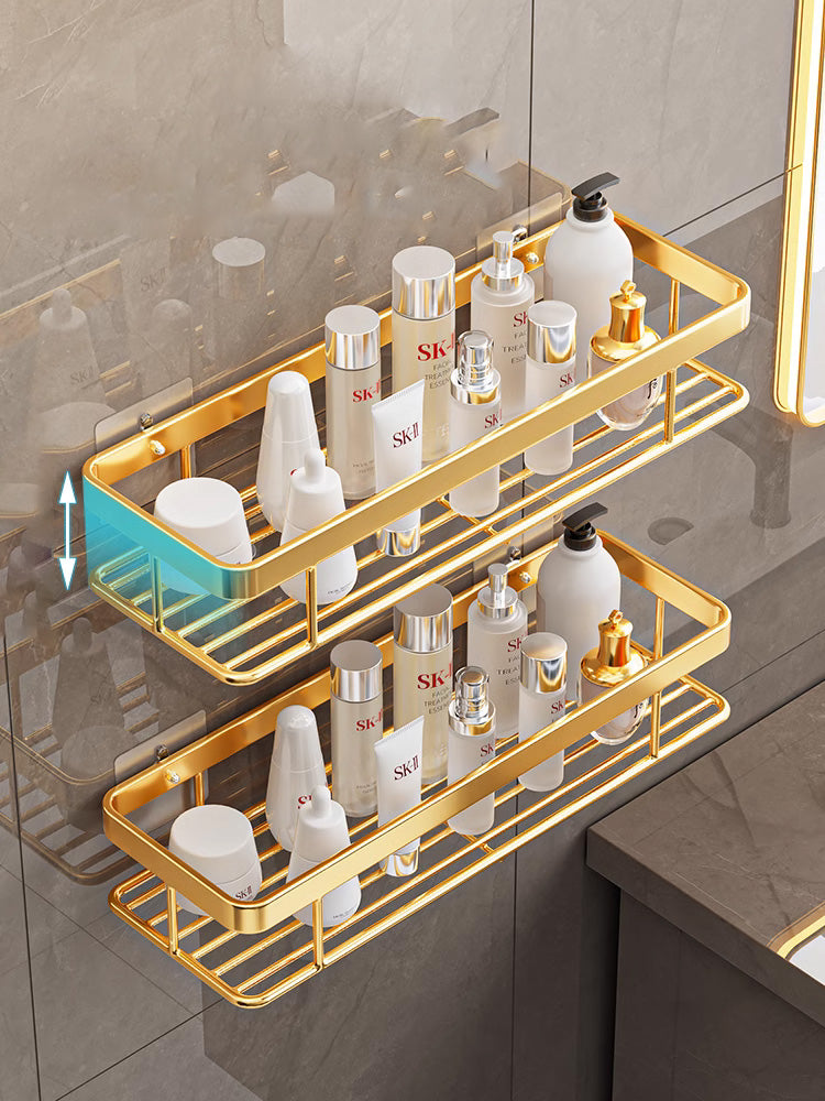 Goldenes Badezimmerregal – Eisen Wandmontage – 42cm