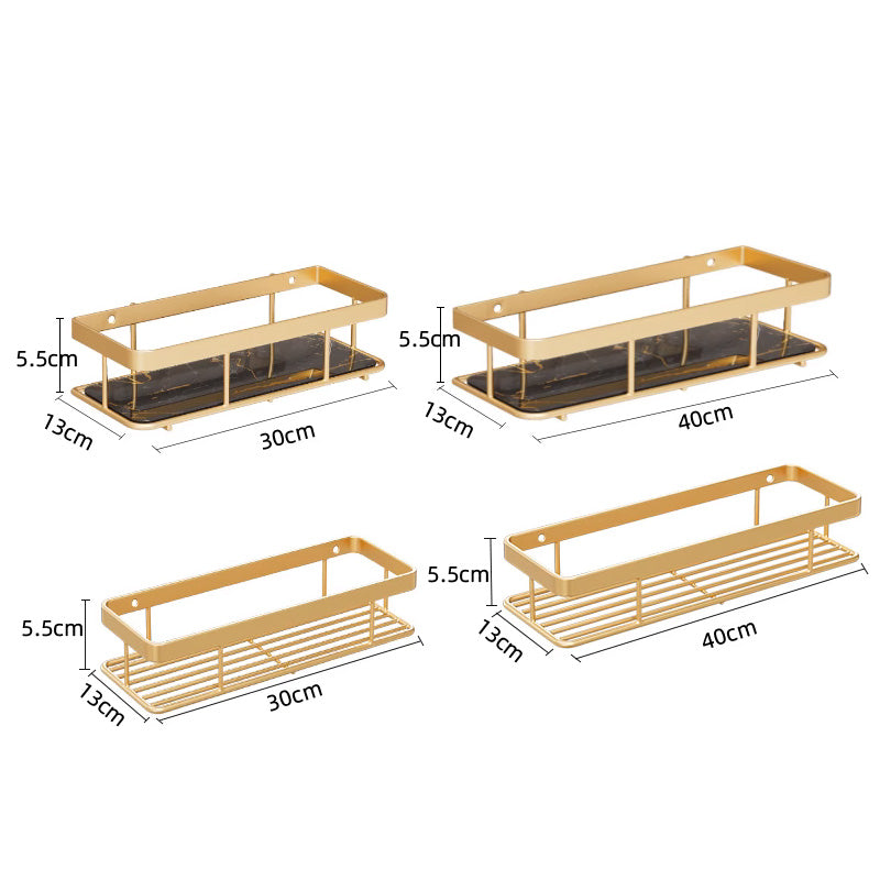 Goldenes Badezimmerregal – Eisen Wandmontage – 42cm