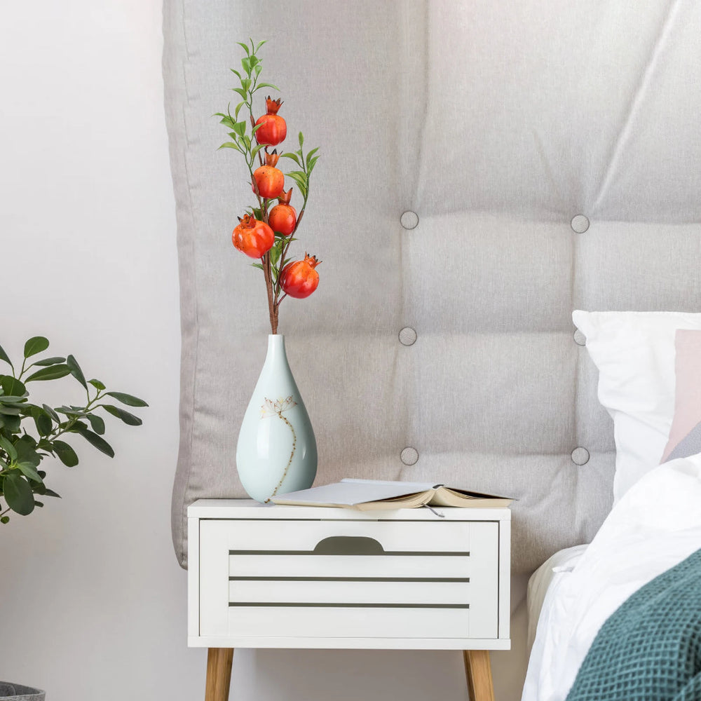 Granatapfelzweig Deko – Seide & Schaum – 60 cm für Innen