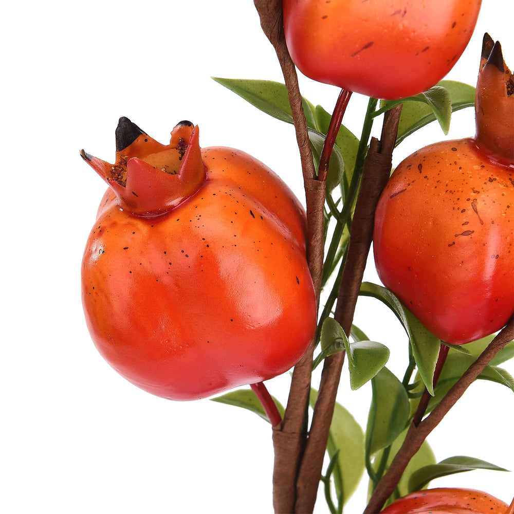 Granatapfelzweig Deko – Seide & Schaum – 60 cm für Innen