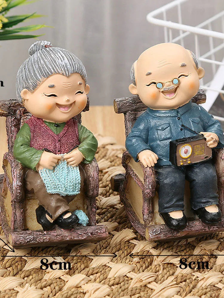 Grosseltern Figur – Retro Harz – Wohndekoration