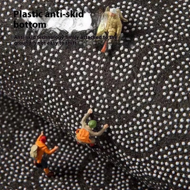 beiger Plüschteppich aus Kaschmirimitat, 160 cm, modern und rutschfest