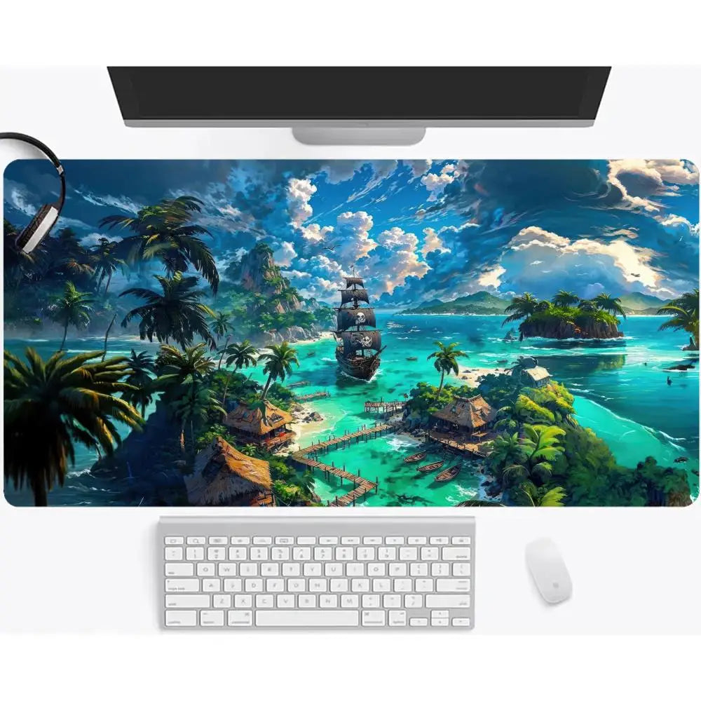 Schwarze, rutschfeste Gummi-Schreibtischmatte 700x400x3mm für Gaming oder Büro