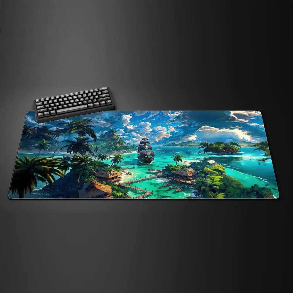 Schwarze rutschfeste Gummi-Schreibtischmatte, Grösse: 700x400x3mm, ideal für Büro und Gaming