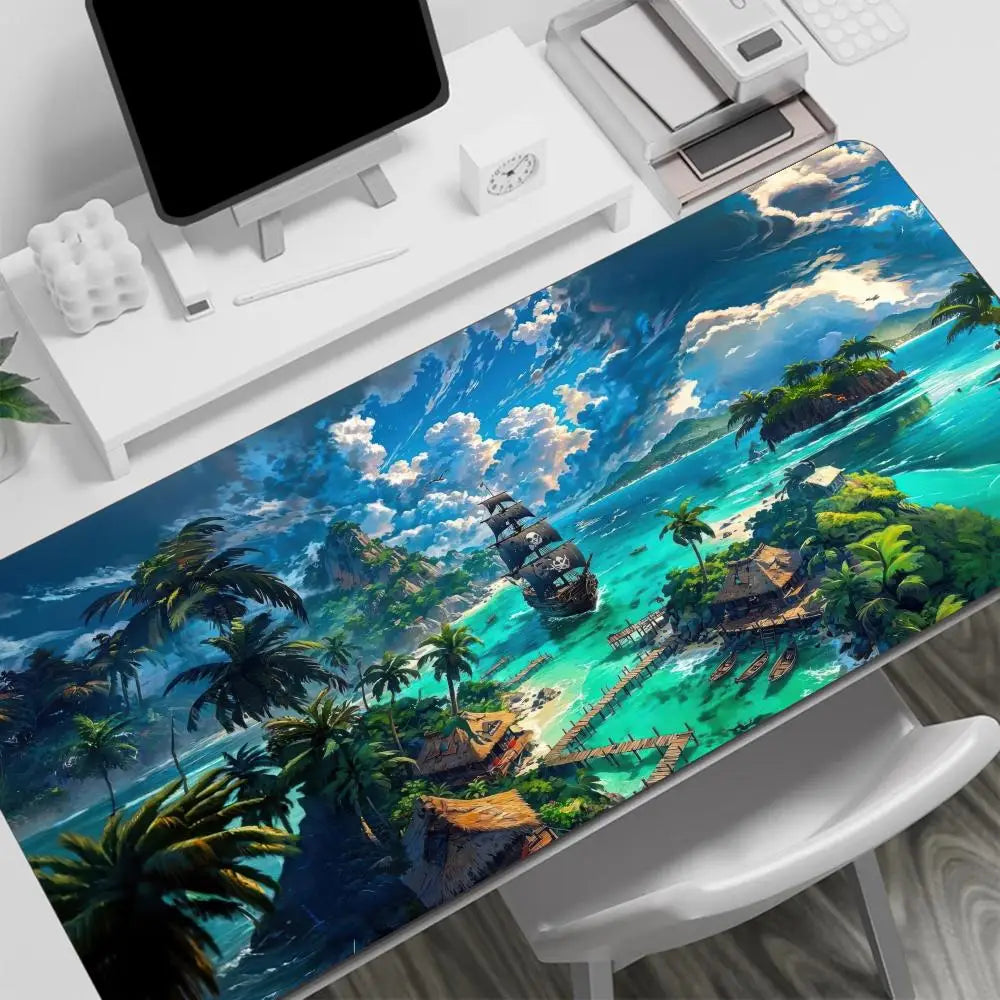 Schwarze rutschfeste Gummi-Schreibtischmatte für Gaming und Büro, Grösse: 900x400x3mm