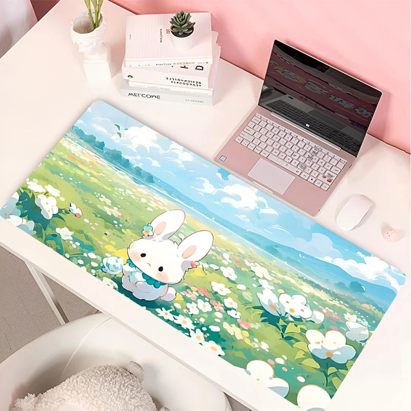 Rechteckiges Anime-Gaming-Mauspad aus grünem Gummi, 900x400x2 mm