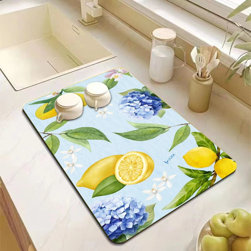 Moderne Gummi-Geschirrabtropfmatte, mehrfarbig, 50x80 cm, Küche