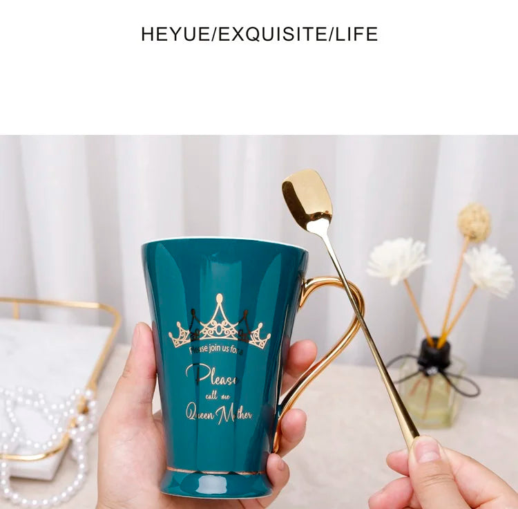 Zodiac Keramikbecher - Rosa Marmor Design, 400ml