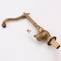 Vintage Messing Wasserhahn – Antikes Design – 360° Drehbar