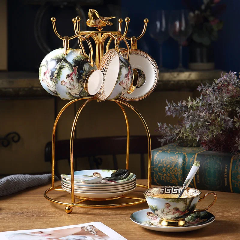 Kaffeetassen-Set - Vintage Feinporzellan - Luxusdesign