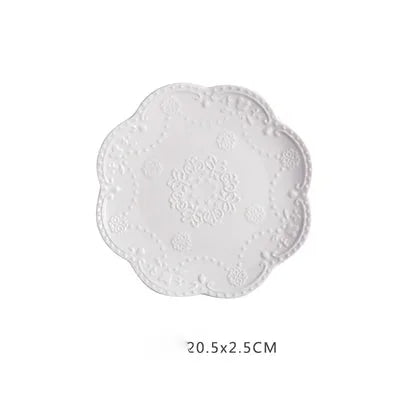 Keramik Seitenplatte – Geprägtes Design – 15, 20, 25 cm