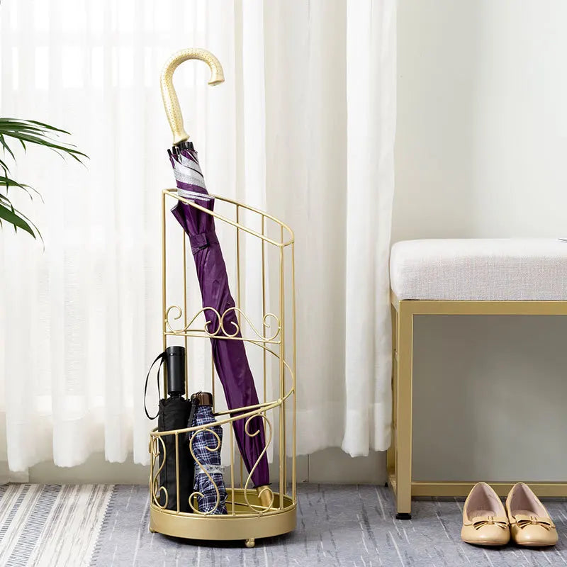 Schirmständer – Modernes Gold Metall – Für Zuhause & Hotel