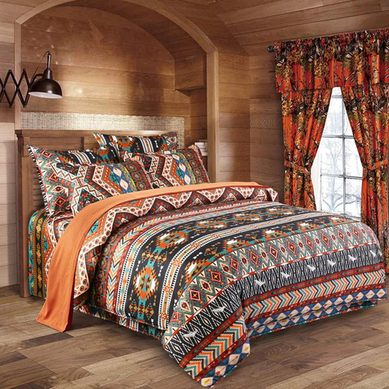 Mandala Bettbezug-Set - Polyester Boho Design - 150×200 bis 220×240