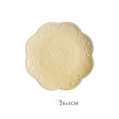 Keramik Seitenplatte – Geprägtes Design – 15, 20, 25 cm