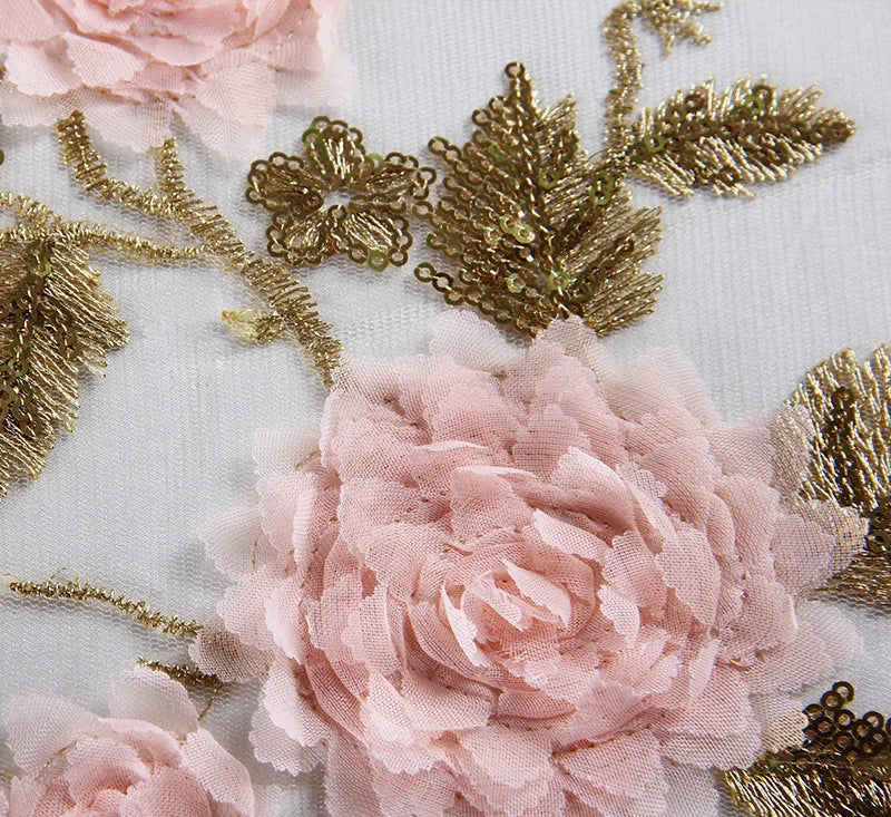 Doppellagiger Spitzen-Schirm – Elegantes Blumendesign