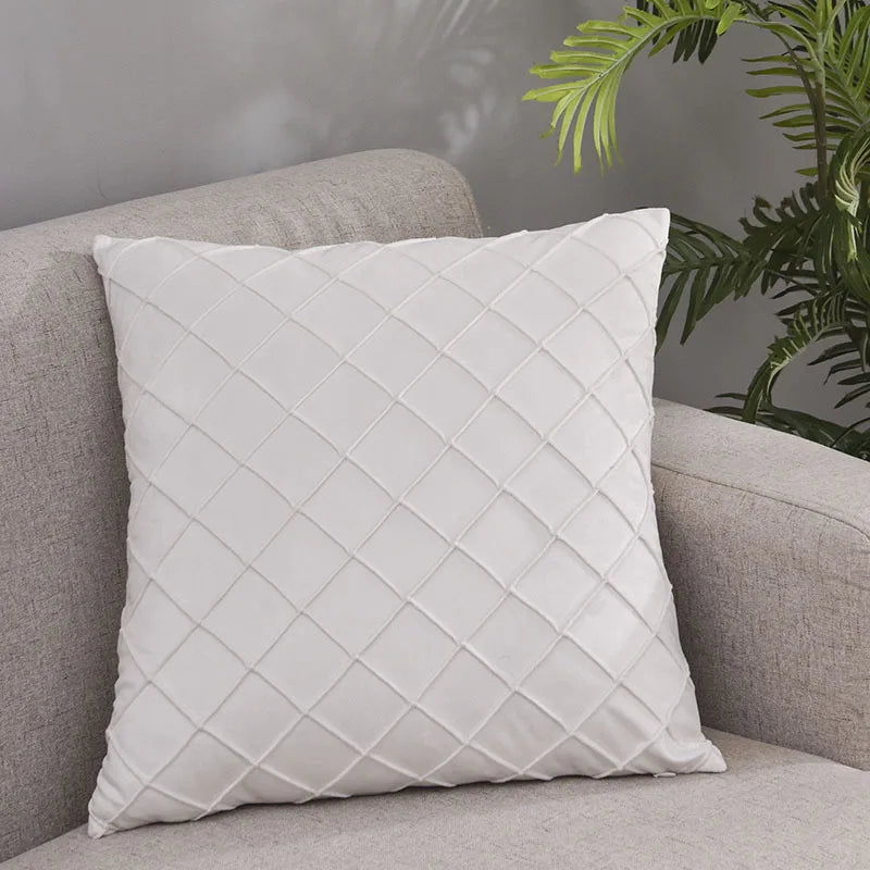 Geometrischer Kissenbezug – Samt Boho – 45x45cm