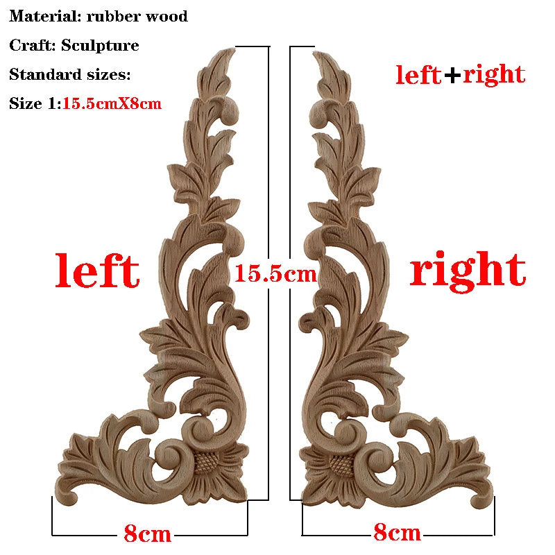 Holzapplikation geschnitzt – Retro-Nostalgie – Versch. Grössen