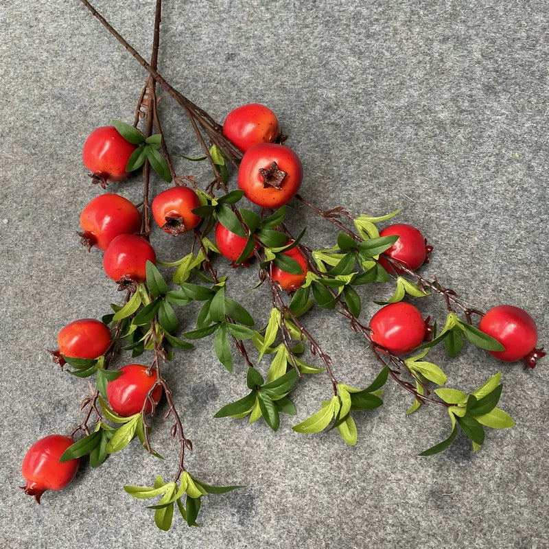 Künstlicher Granatapfelzweig – Schaum Design – 84cm Stil