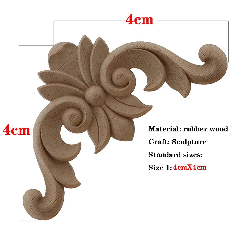 Holzapplikation geschnitzt – Retro-Nostalgie – Versch. Grössen