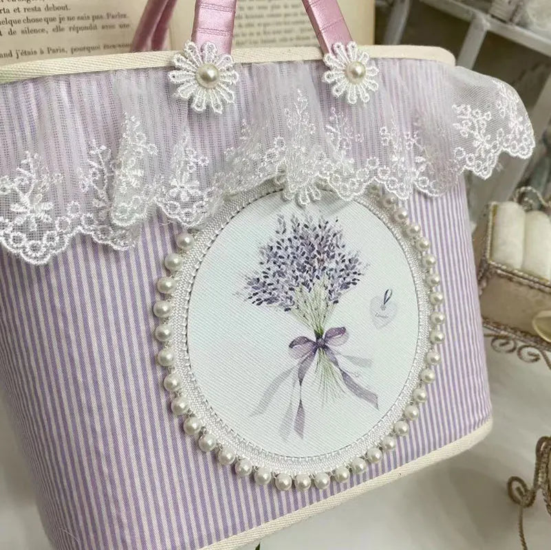 Französische Spitze Aufbewahrungsbox – Handgefertigtes Romantik Design