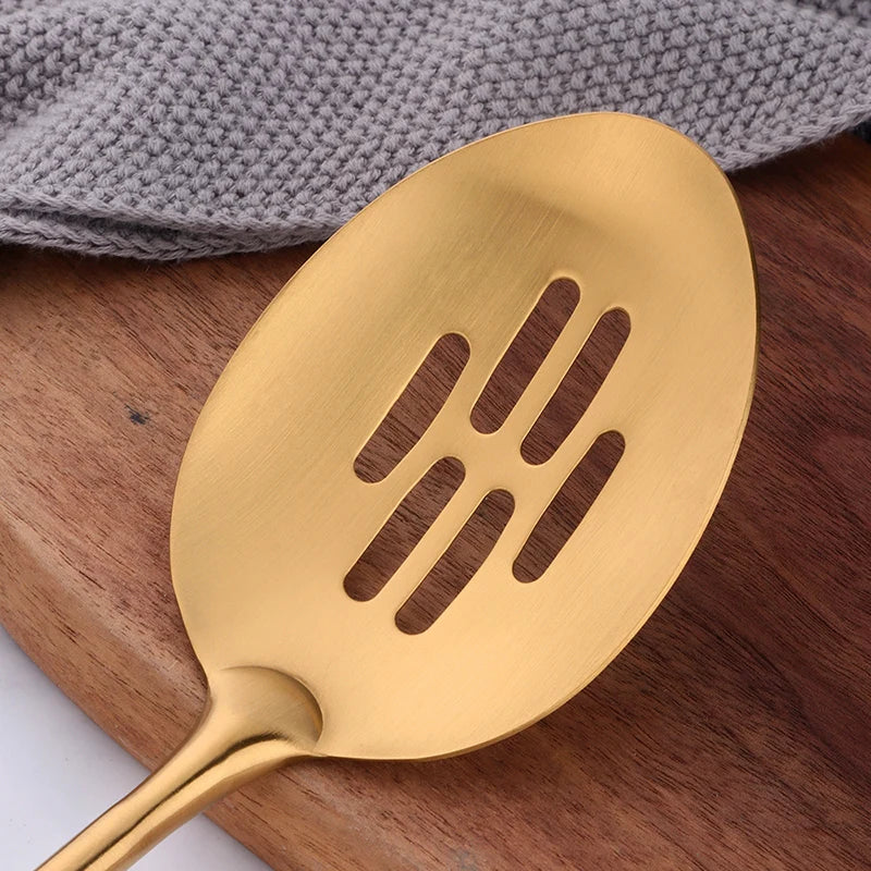 Kochwerkzeug-Set – Edelstahl Gold – Küchen-Eleganz