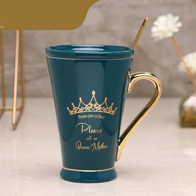 Zodiac Keramikbecher - Rosa Marmor Design, 400ml