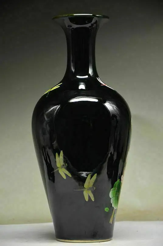 Porzellan Lotus Vase – Handgefertigtes Keramik Kunstwerk – 105x105x245mm