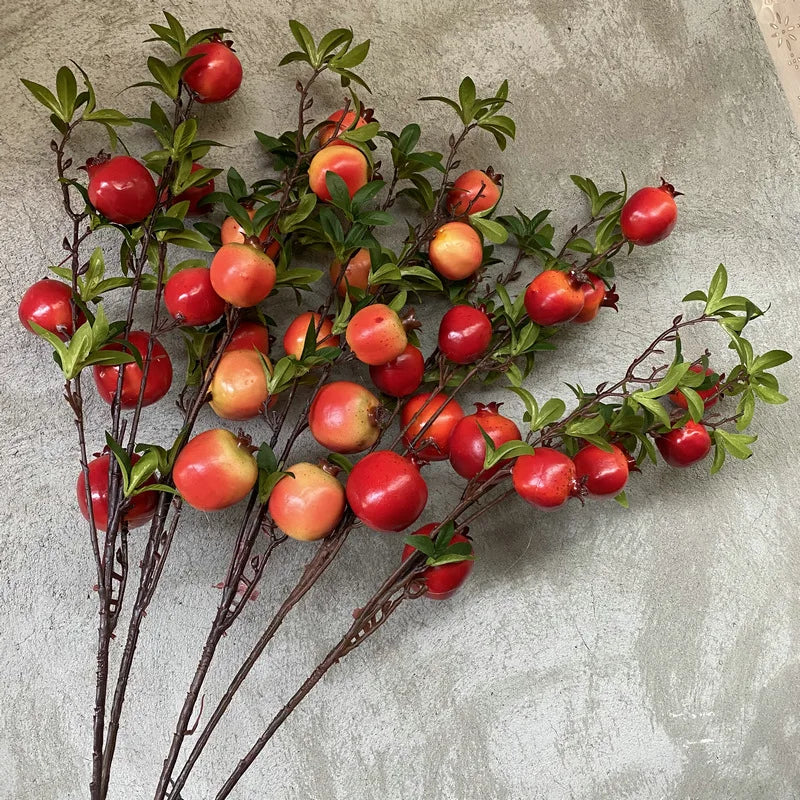 Künstlicher Granatapfelzweig – Schaum Design – 84cm Stil