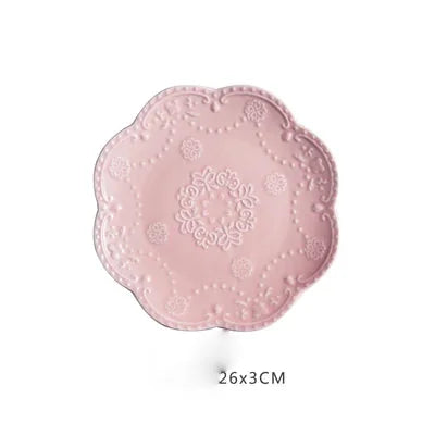 Keramik Seitenplatte – Geprägtes Design – 15, 20, 25 cm