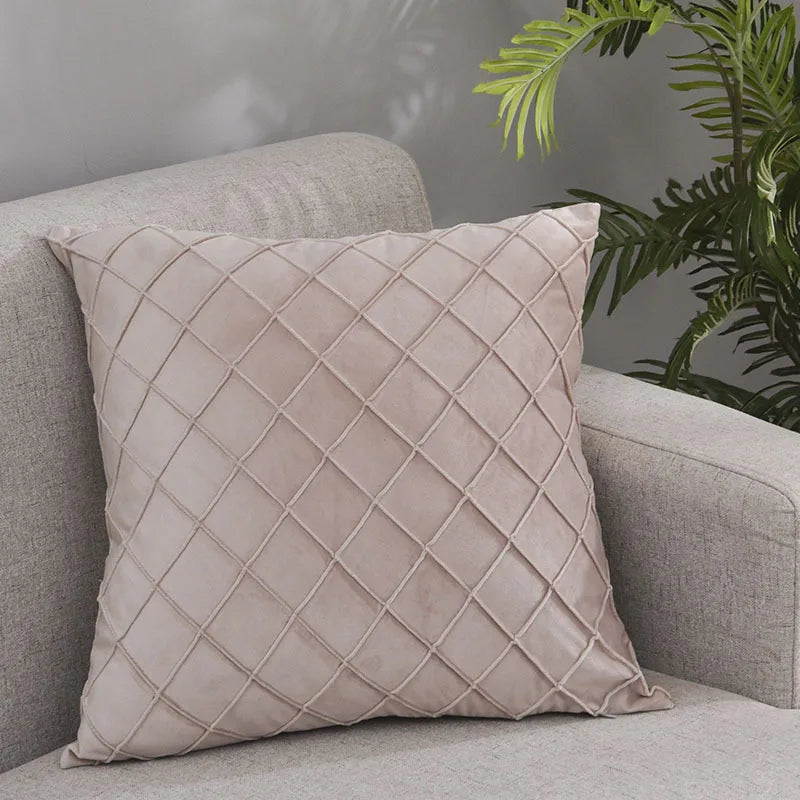 Geometrischer Kissenbezug – Samt Boho – 45x45cm