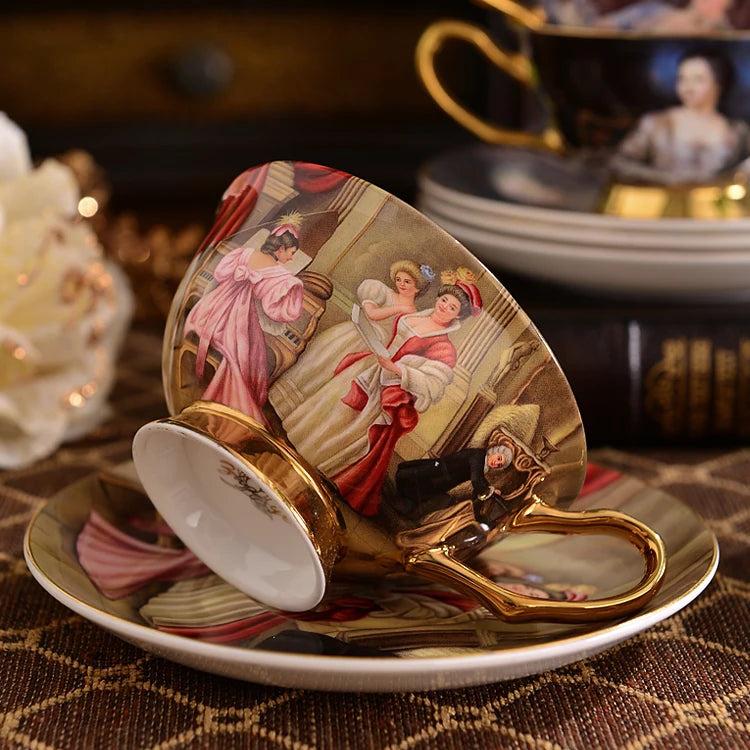 Kaffeetassen-Set - Vintage Feinporzellan - Luxusdesign