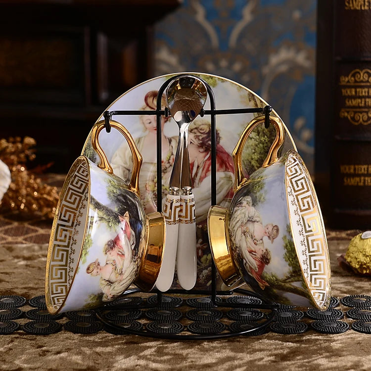 Kaffeetassen-Set - Vintage Feinporzellan - Luxusdesign