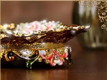 europäisches retro metall tablett 1Stück zur schmuckaufbewahrung im wohnzimmer