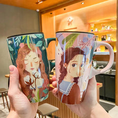 Japanische Stil Tasse – Keramik – 600ML mit Deckel