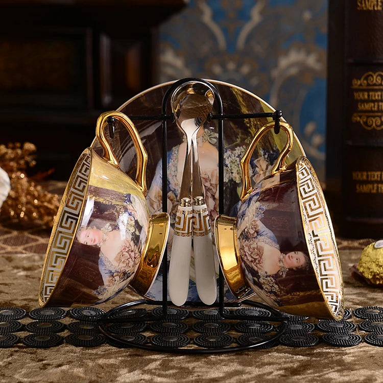 Kaffeetassen-Set - Vintage Feinporzellan - Luxusdesign