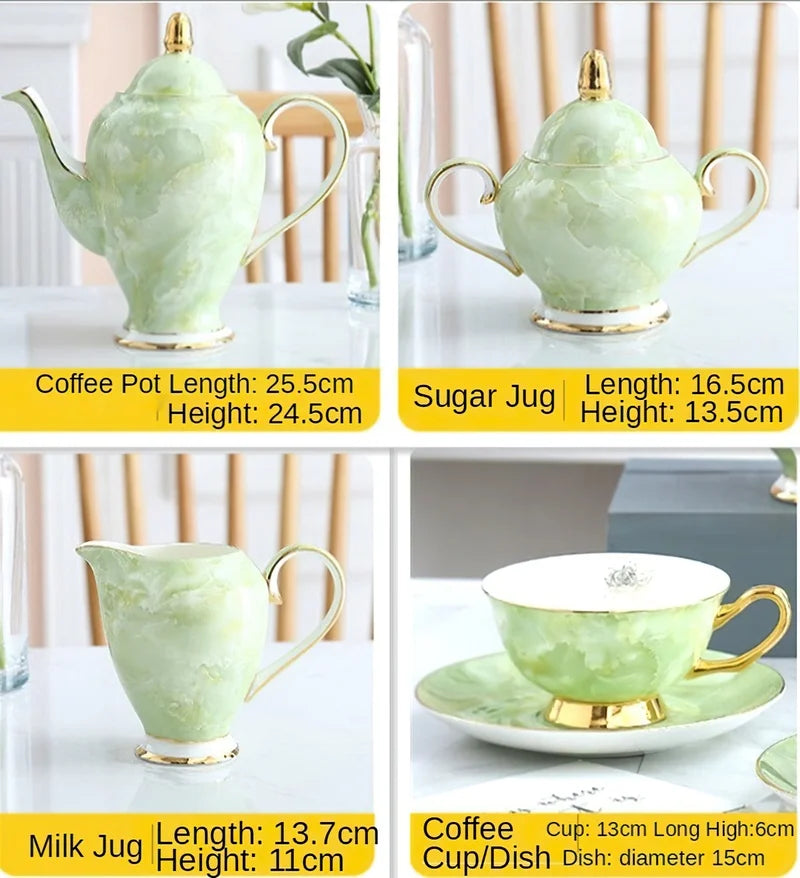 Nordisches Teekannenset – Keramik Handmade mit Goldeinlage