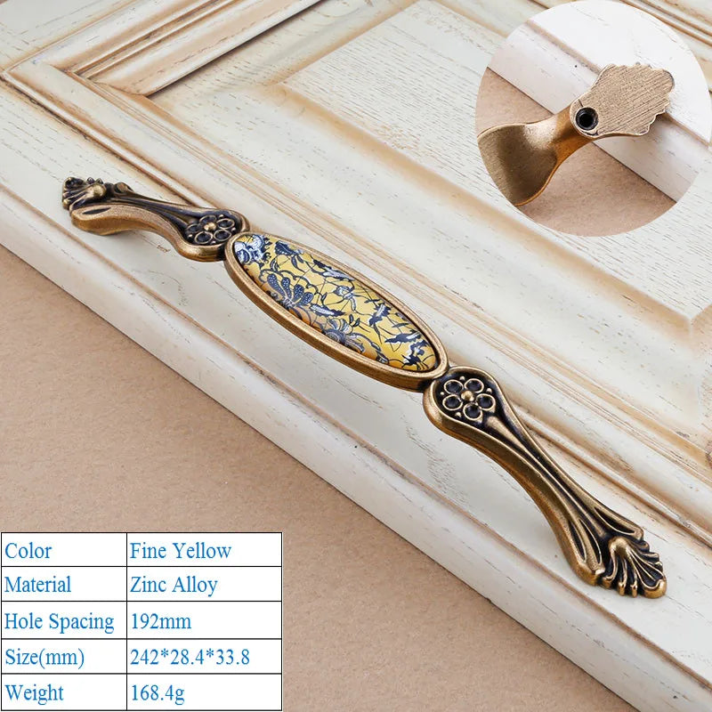 Chinesischer Kristallgriff – Zinklegierung – Verschiedene Grössen