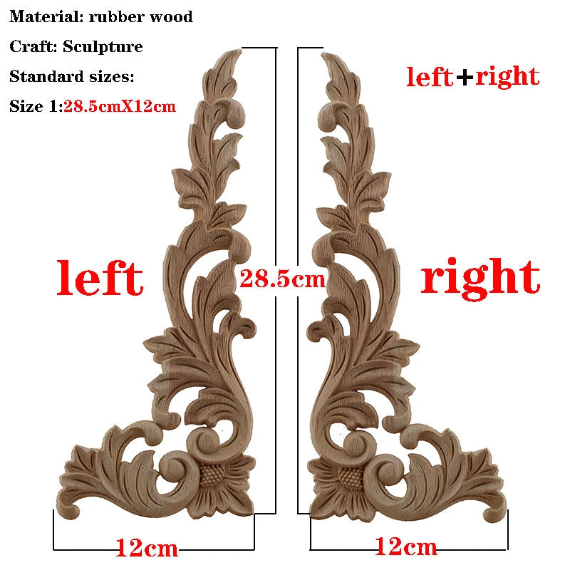 Holzapplikation geschnitzt – Retro-Nostalgie – Versch. Grössen