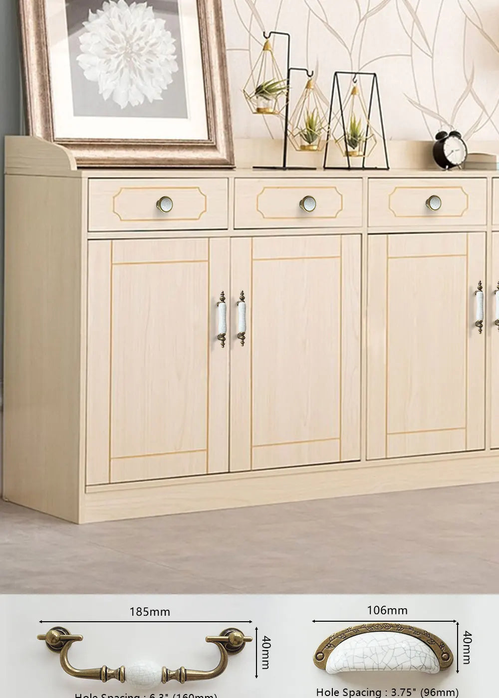 Keramikknauf – Europäisches Design – 96mm Lochabstand