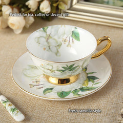Camellia Kaffeeset – Vintage Bone China – Komplettset für Tee & Kaffee