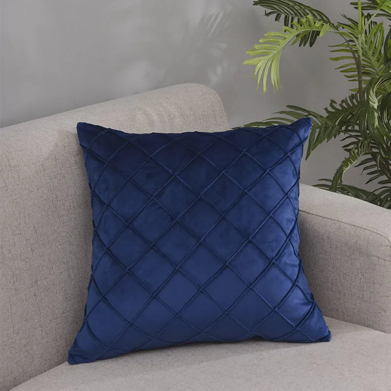 Geometrischer Kissenbezug – Samt Boho – 45x45cm