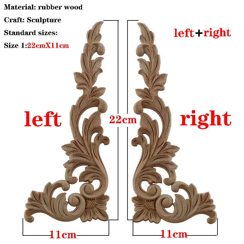 Holzapplikation geschnitzt – Retro-Nostalgie – Versch. Grössen