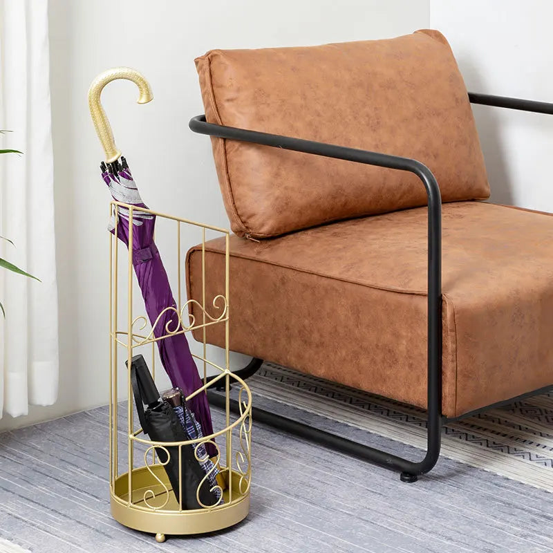 Schirmständer – Modernes Gold Metall – Für Zuhause & Hotel