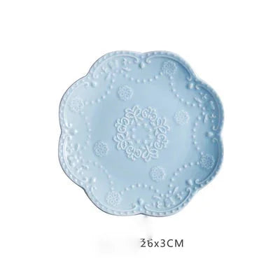 Keramik Seitenplatte – Geprägtes Design – 15, 20, 25 cm