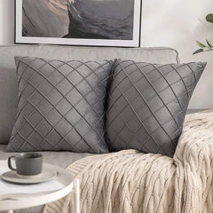 Geometrischer Kissenbezug – Samt Boho – 45x45cm