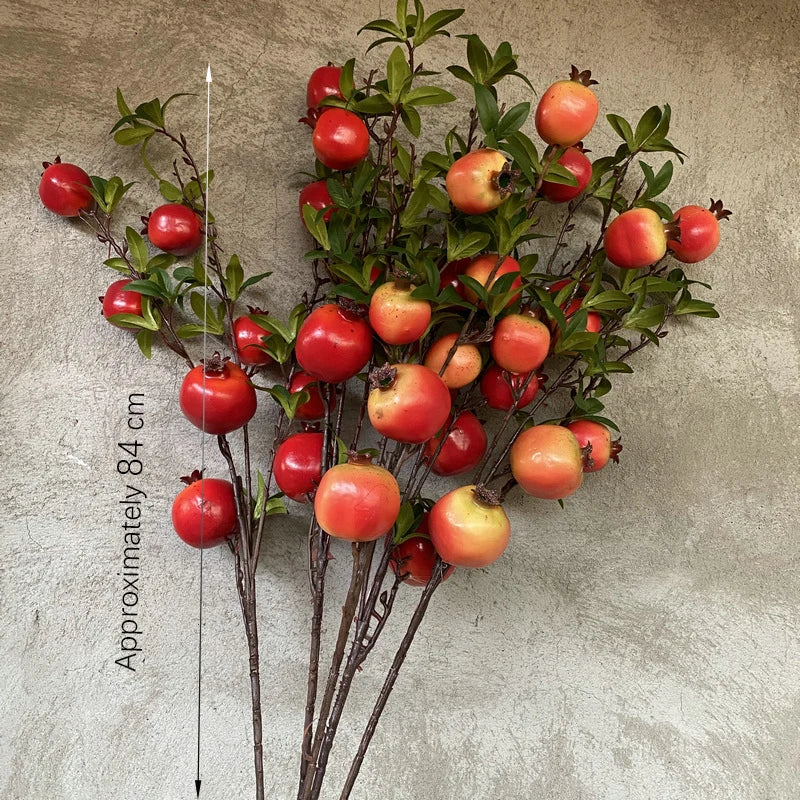 Künstlicher Granatapfelzweig – Schaum Design – 84cm Stil