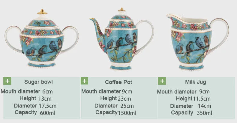 Kaffeeservice – Knochenporzellan – Europäischer Stil